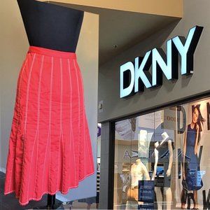 CITY DKNY stretch cotton flare skirt